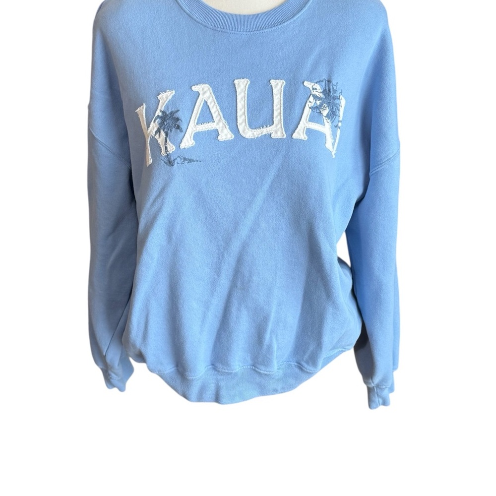 Hollister Blue Sweatshirt with White Print